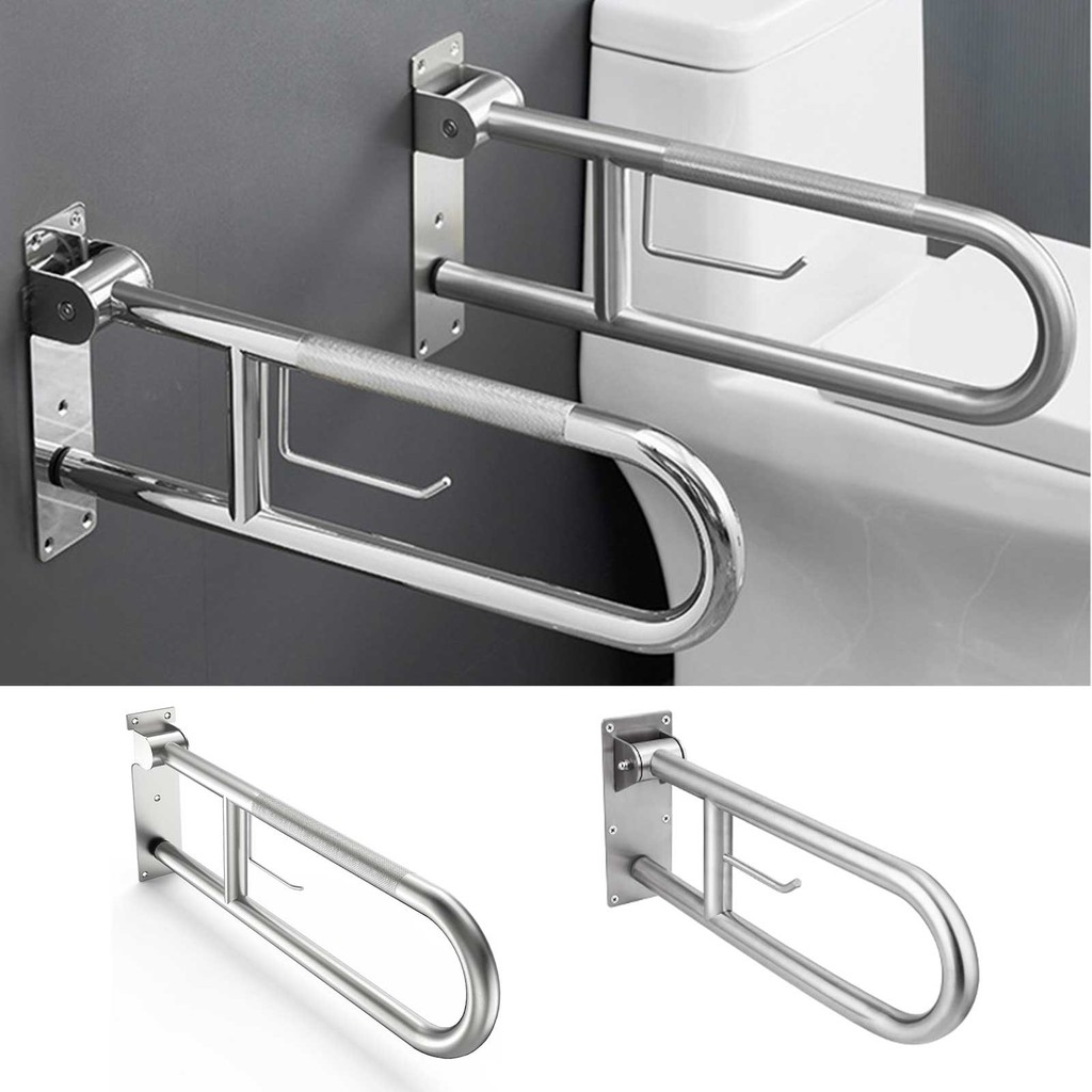 ⚡️Local Delivery⚡️ 23.6 INCH Stainless Toilet Safety Rails,Disabled ...