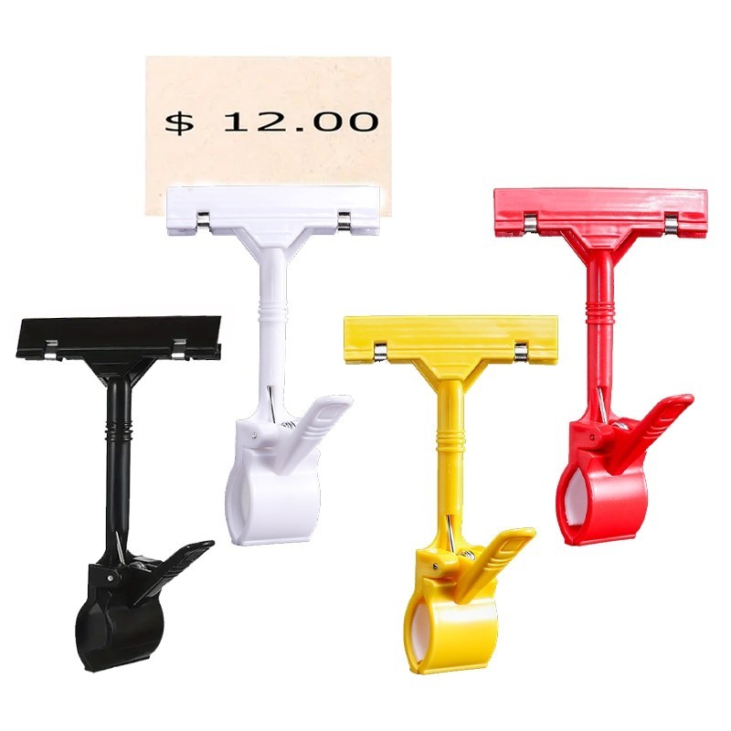 Holder Stand Merchandise Plastic Sign Clips Price Card Clothing Rack ...
