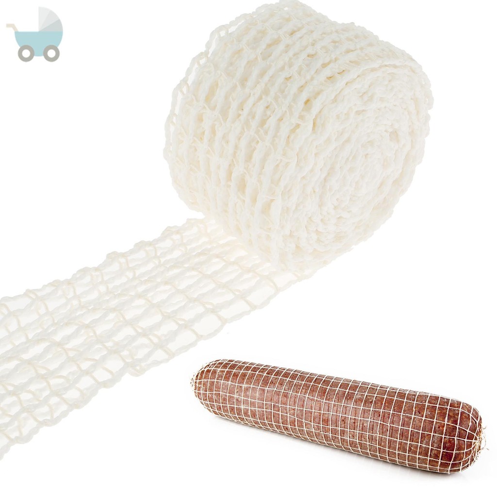 10m Meat Netting Roll 18 Holes Meat Netting Tube Elastic Meat Net White ...