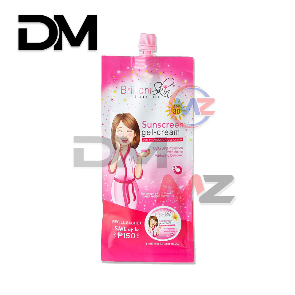 DM BRILLIANT SUNSCREEN GEL-CREAM SPF30 50G | Shopee Philippines