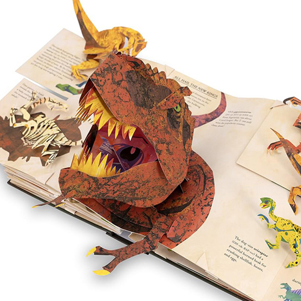 3D Dinosaurs PopUp MultiPurpose Interactive Dinosaur Book Reusable