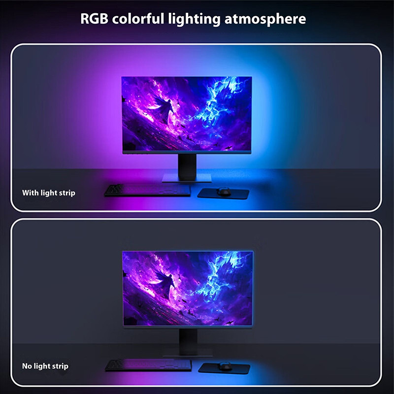 USB 5V Computer Monitor RGB Light Strip With Real Time Screen Music ...
