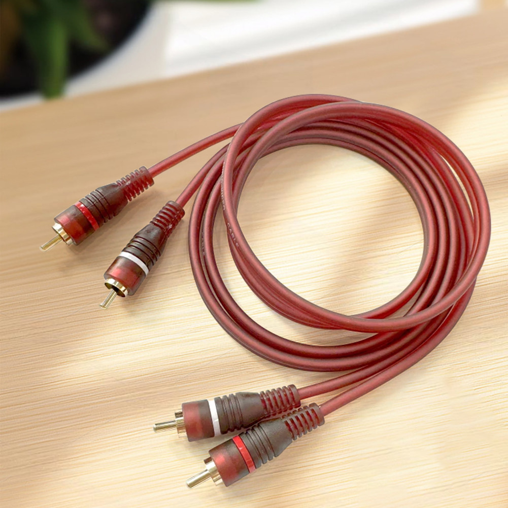 2 RCA To 2 RCA Audio Cable For Mixer, Amplifier Headphone Speaker ...
