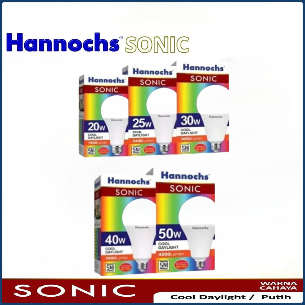 CAHAYA Sonic LED Bulb 20/25/30/40/50 Watt Hannochs White Light Yellow ...