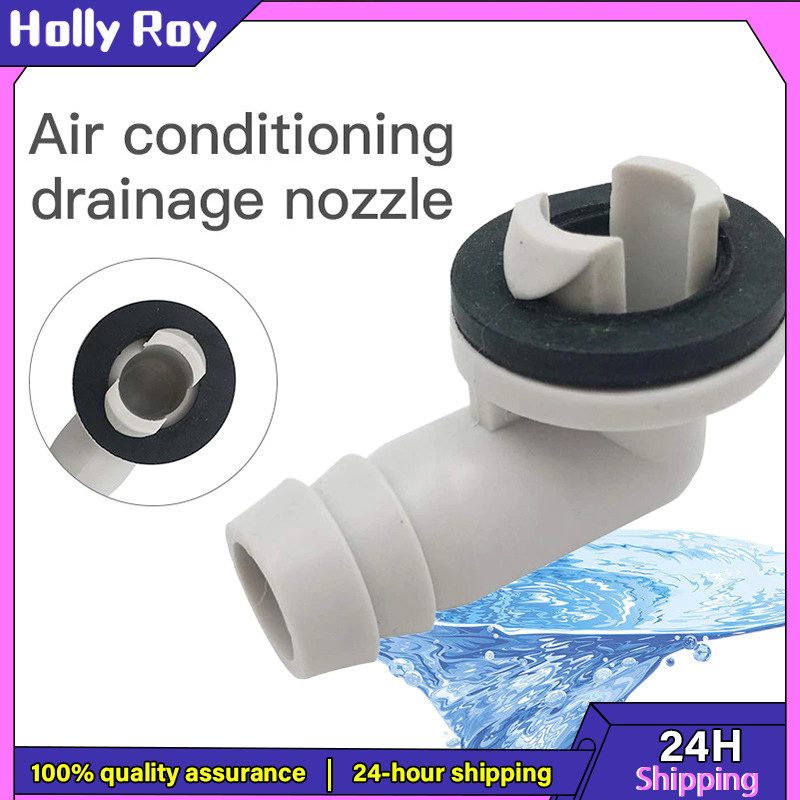 15mm Plastic Air Conditioner AC Drainage Hose Connector Elbow Fitting ...