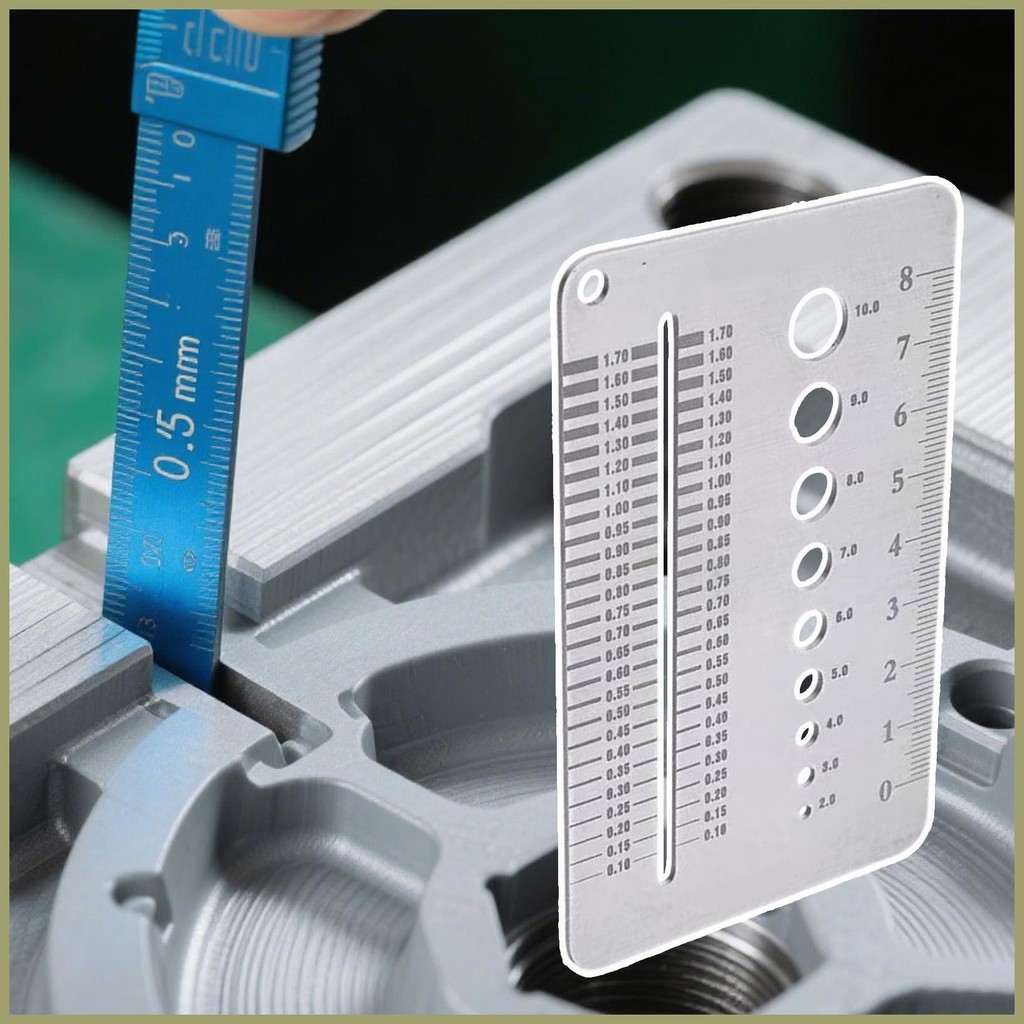 Crack Scale Gauge Gap Measuring Ruler Stainless Steel Crack Width Gauge ...