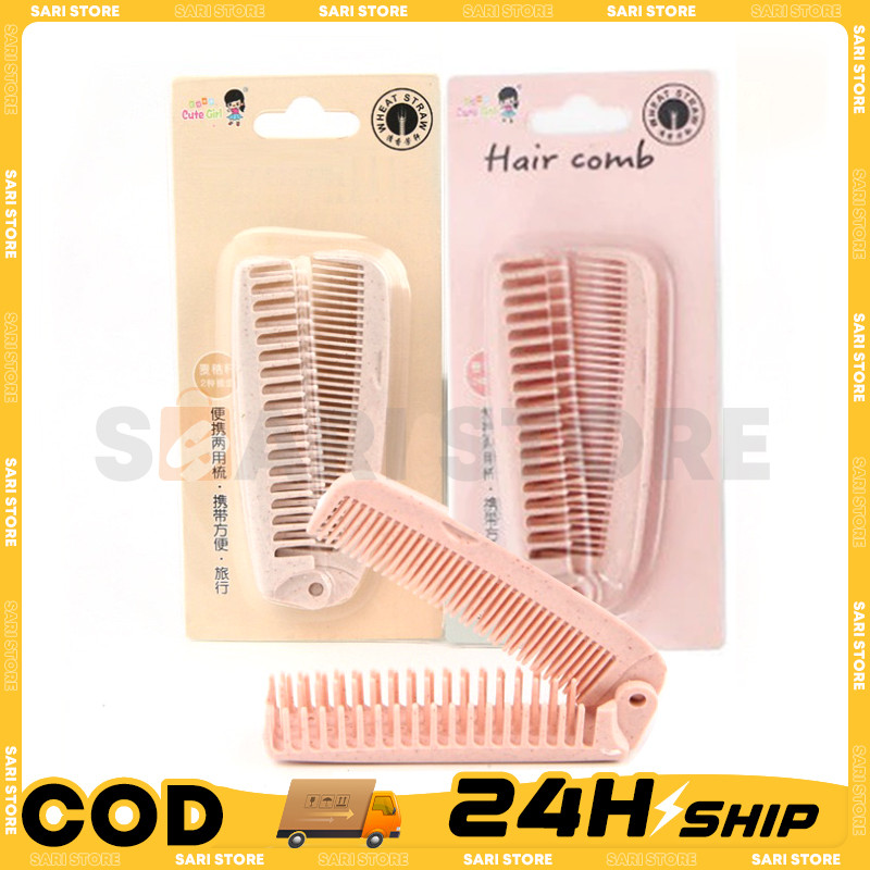 Women's Portable Folding Small Comb Internet Celebrity Travel Anti ...