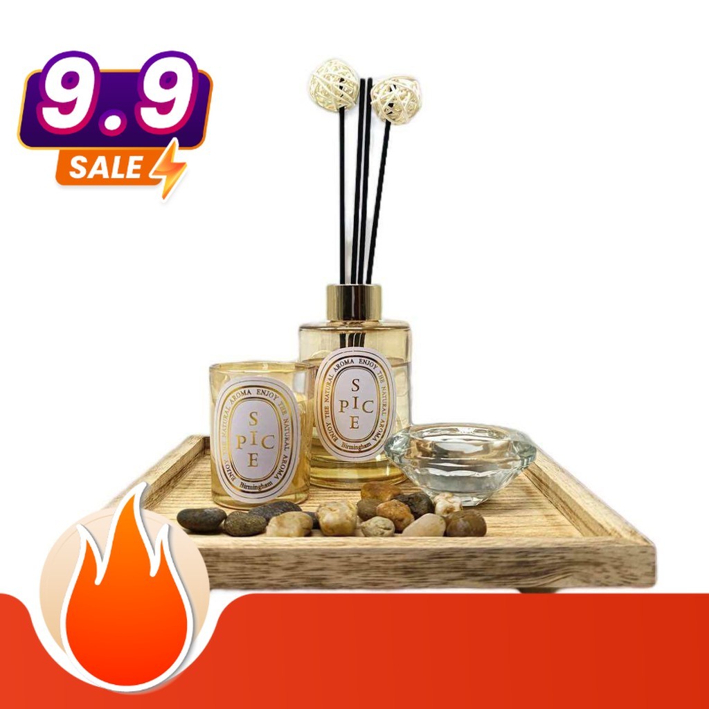 Fea 1 Set Aromatic Diffuser Scented Candle For Home Fragrances Décor ...