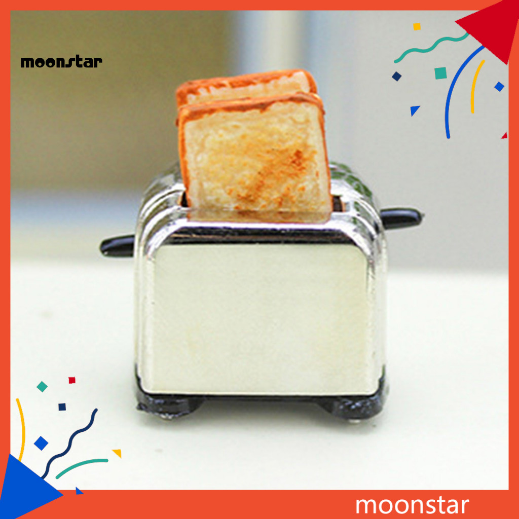 MOO Tiny Toaster with Toast Slices Mini Toaster Dollhouse Accessory ...