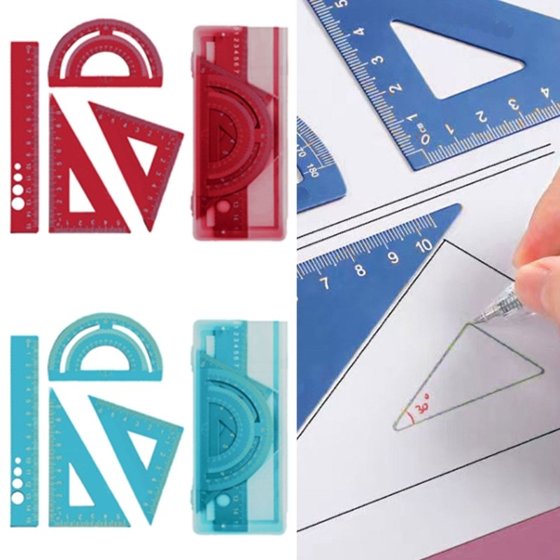 kiss Premium Metal Ruler Set 4Pcs School Supplies For Math Class And ...