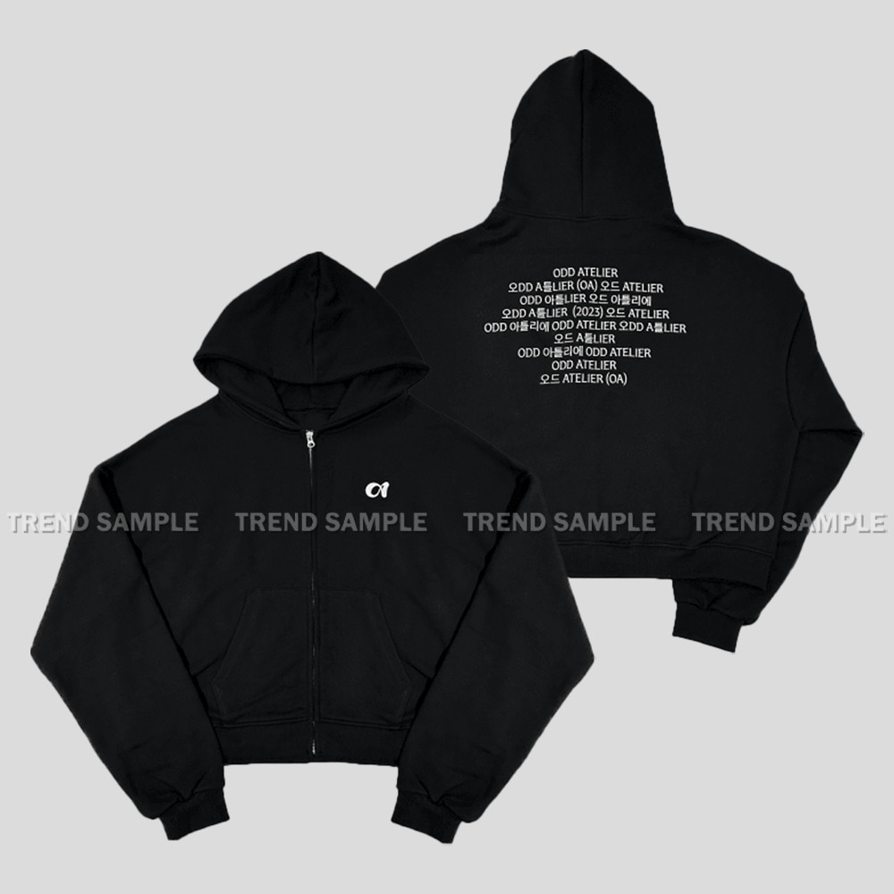 KPOP BLACKPINK JENNIE ZEN SERIF Merch Cotton Zip-up Hoodie Unisex