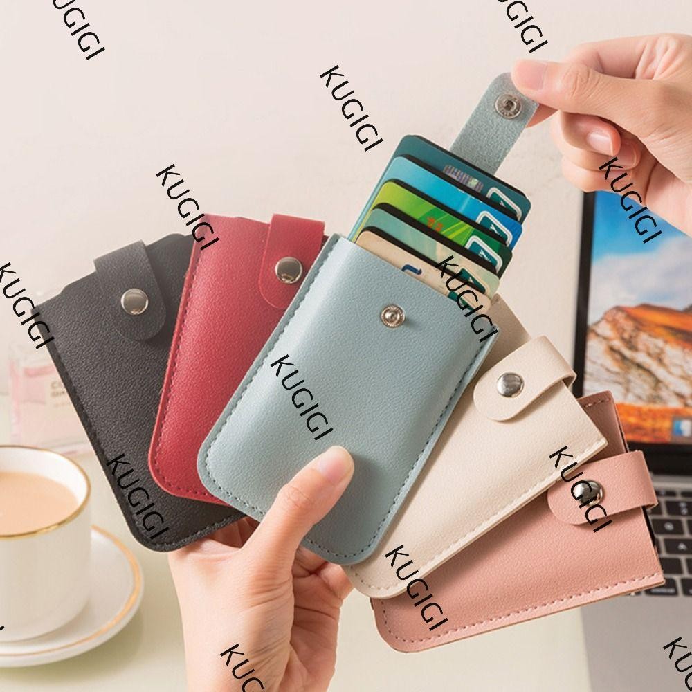 KUGIGI Mini Card Wallet, Pull-out Type 5 Card Pockets ID Card Holder ...