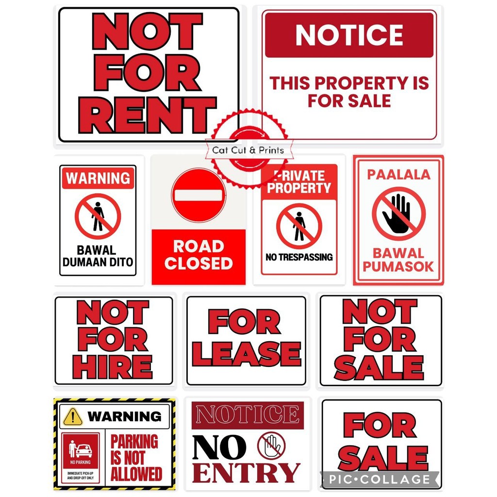 Shop no trespassing private property sign for Sale on Shopee Philippines
