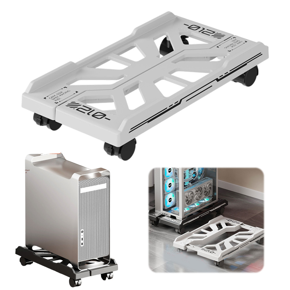 Adjustable Mobile CPU Holder Under Desk Computer Tower Stand with ...