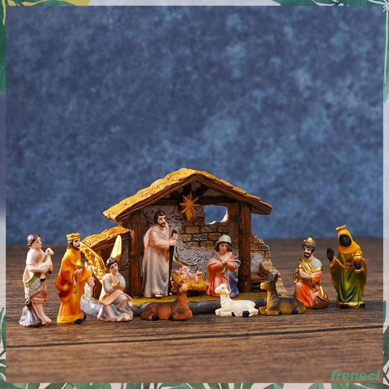 [Freneci] Christmas Nativity Scene Set Holy Family Nativity Figurines ...