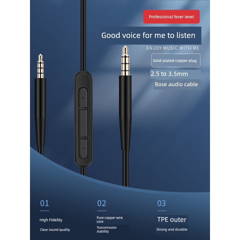 headset with wire Suitable for Doctor BOSE QC35 Headphone Audio Cable ...