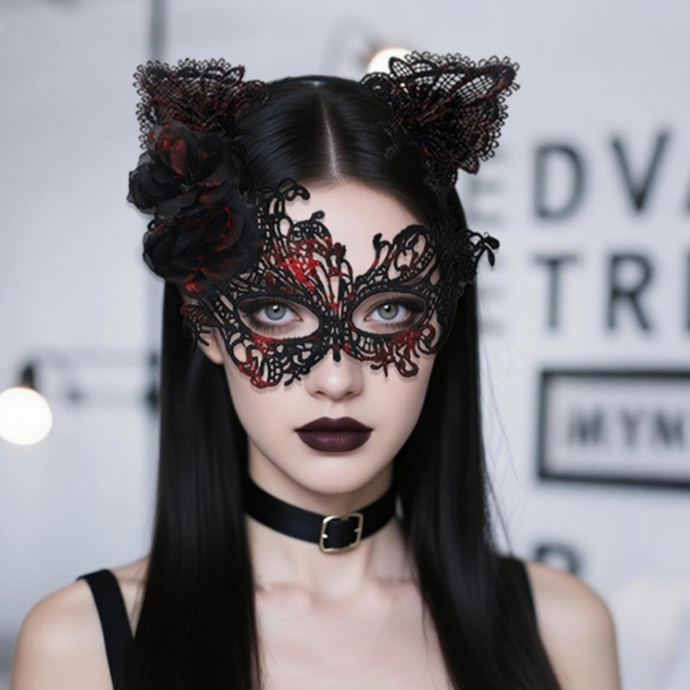 Buy Azonee Cat Mask And Cat Ears Headband Set, Ball Party