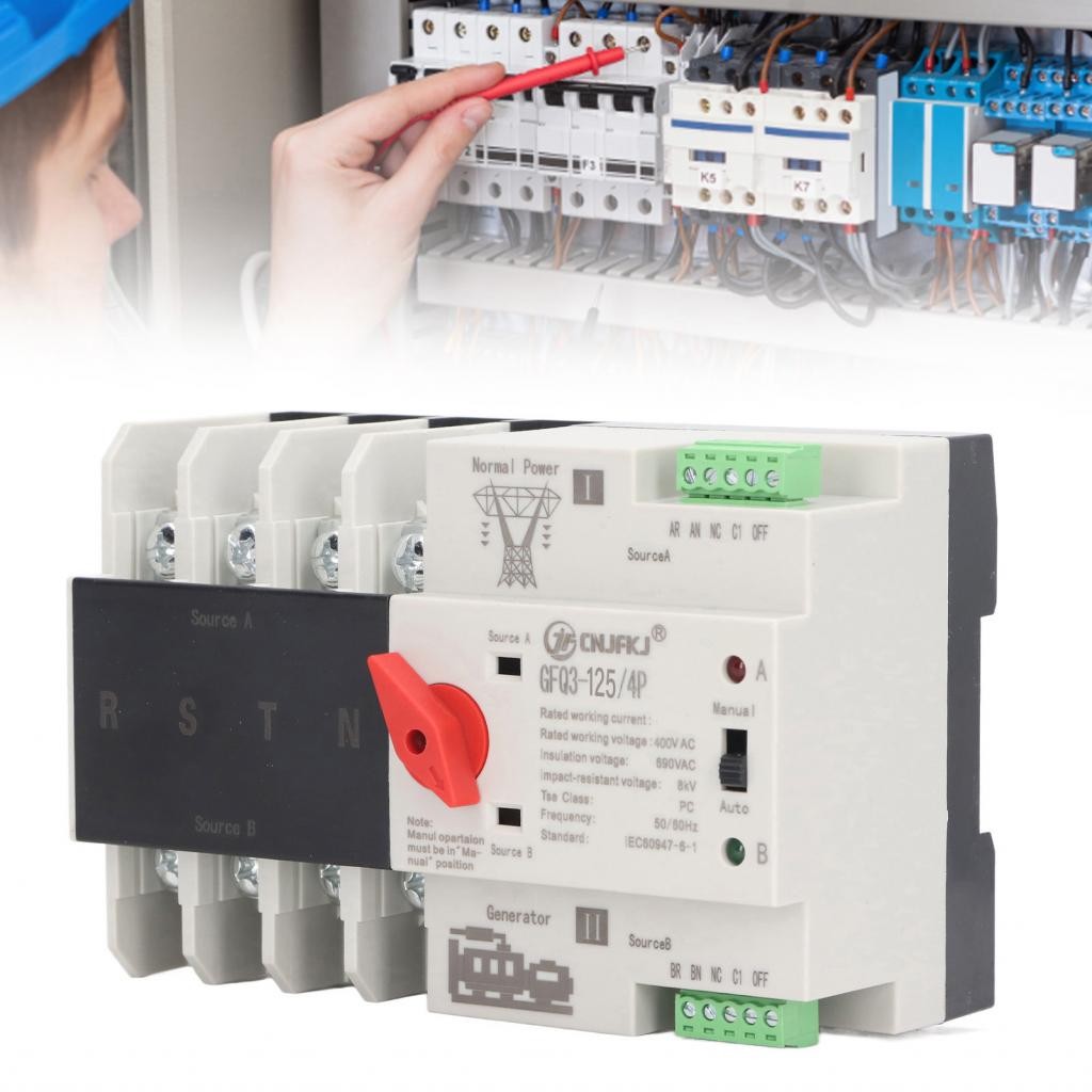 Automatic Changeover Switch Dual Power Transfer ATS Timing for Factory ...