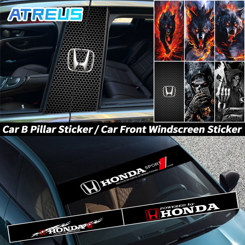 Honda Car Decorative Sticker Car B Pillar Sticker Front Windscreen ...
