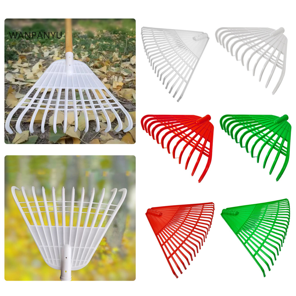 wanpanyu Garden Rake for Leaf Debris Camping Leaf Rake 12/21 Tines Leaf ...