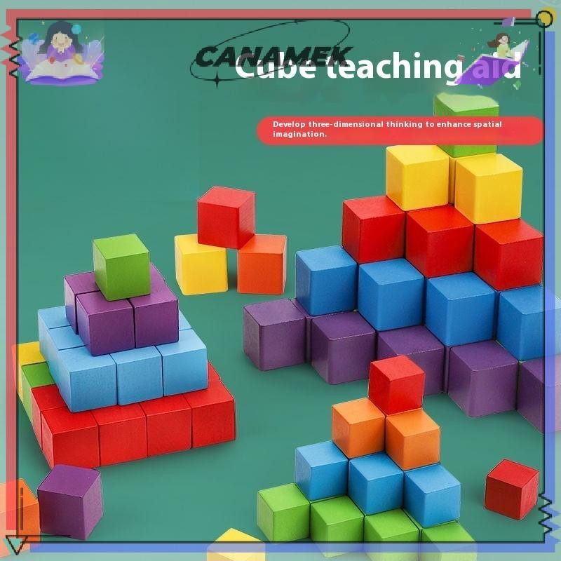 CANAMEK 30/50/100Pcs Baby Shape Color Learning Toys Colorful Cubes ...
