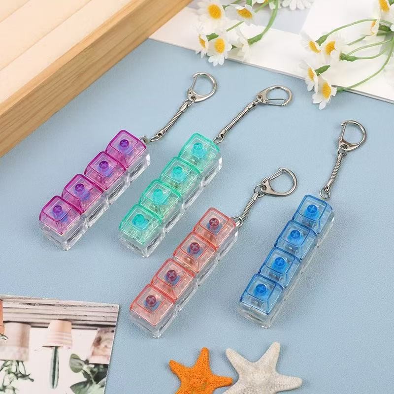 Hot Selling Stress Relief Light Up Mechanical Keyboard Press Keychain ...