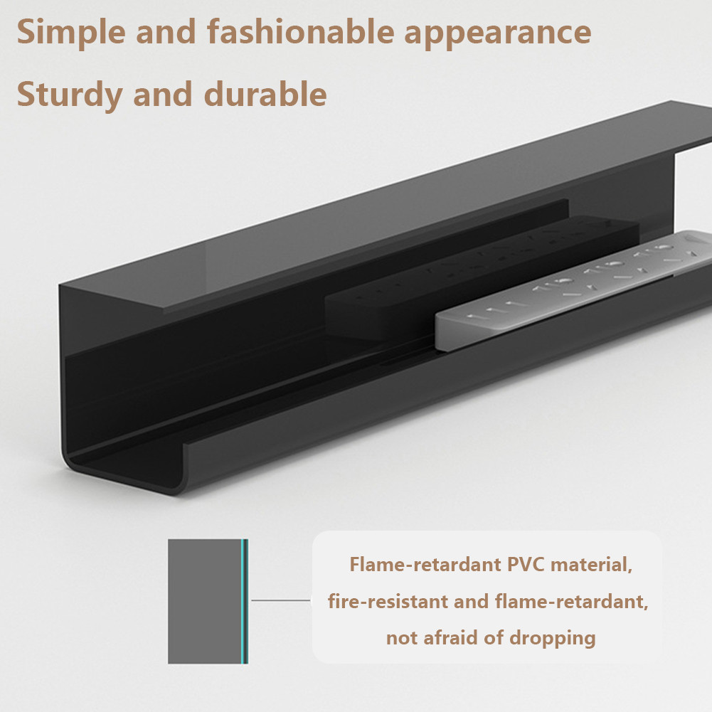 Under Desk Cable Management Tray Self Adhesive Cable Storage Rack Flame ...