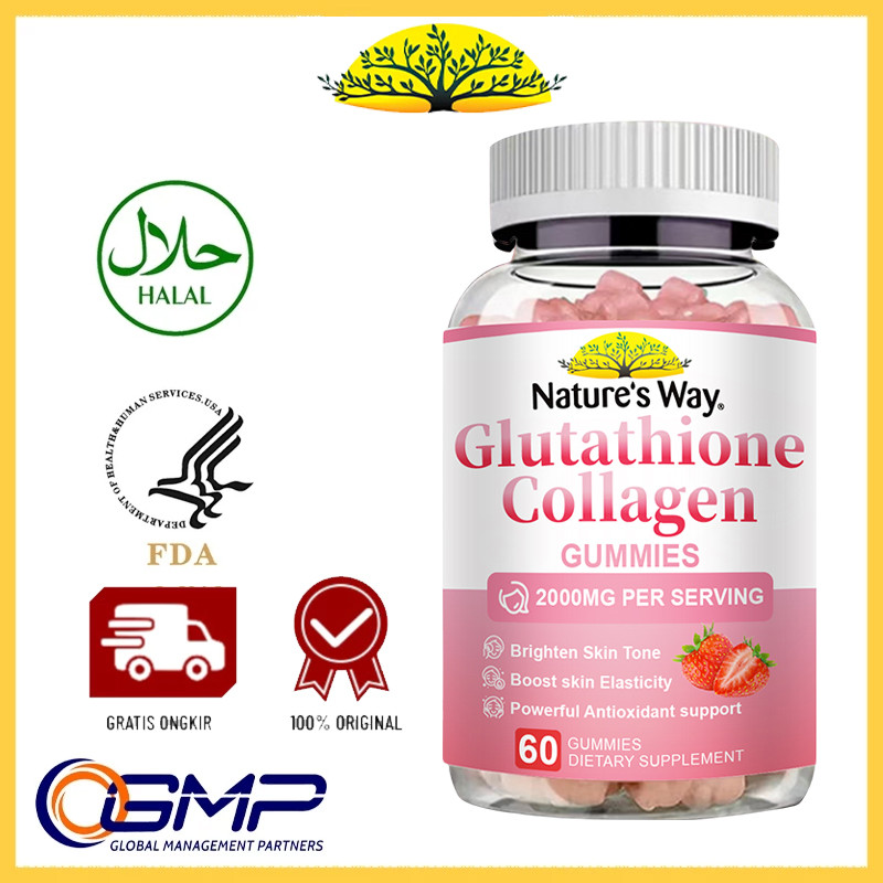 Nature's Way Collagen Glutathione Gummies Hydrate Skin, Strengthen  Hair/Nails, with B6/B12 & Zinc | Shopee Philippines