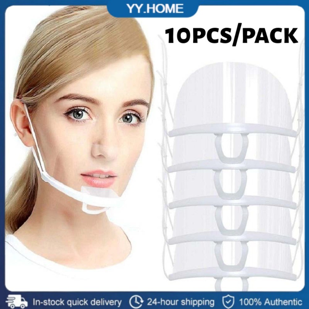 10pcs Kitchen Transparent Sanitary Mask Reusable Anti-Fog Anti-Spray ...