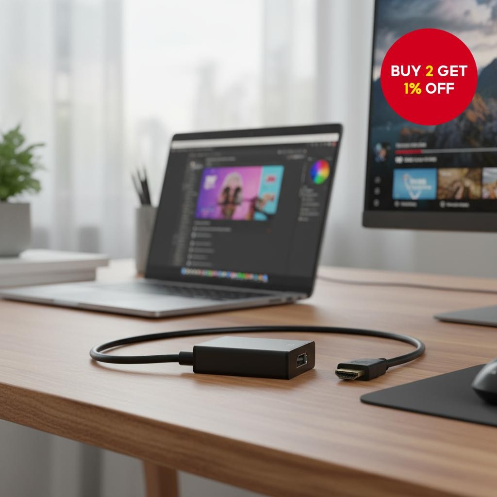 USB to HDMI Adapter for HD Video Output from Desktops and Laptops to ...