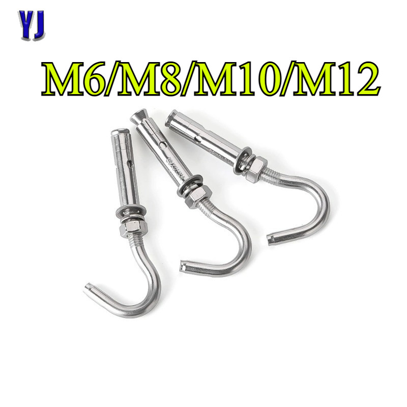 304 Stainless Steel Expansion Hook Bolt - Heavy Duty Hanger Anchor for ...