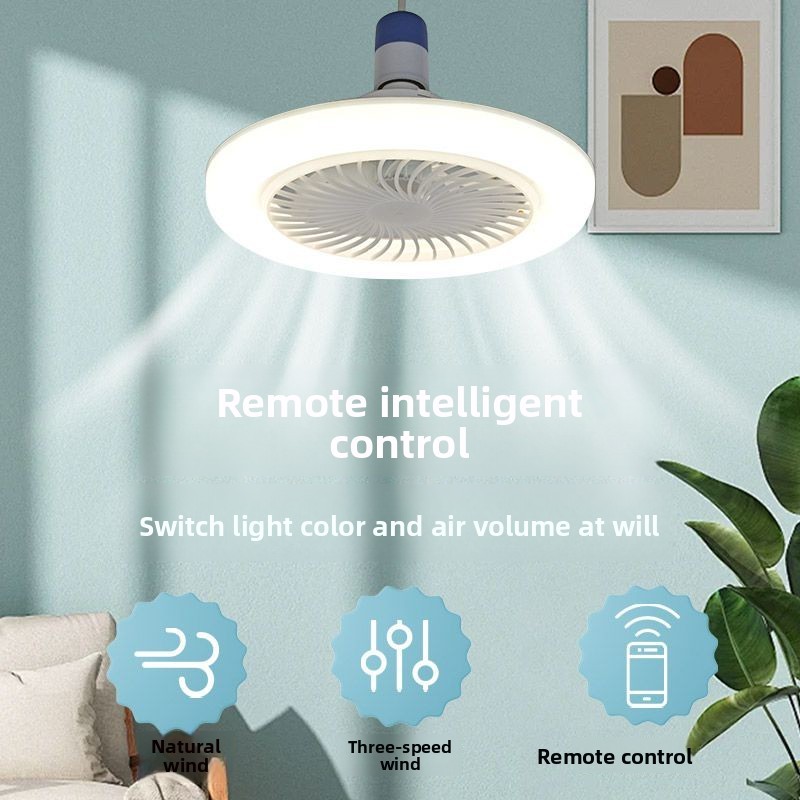 E27 Screw Base Fan Light Fan Ceiling Light Integrated Light Remote ...