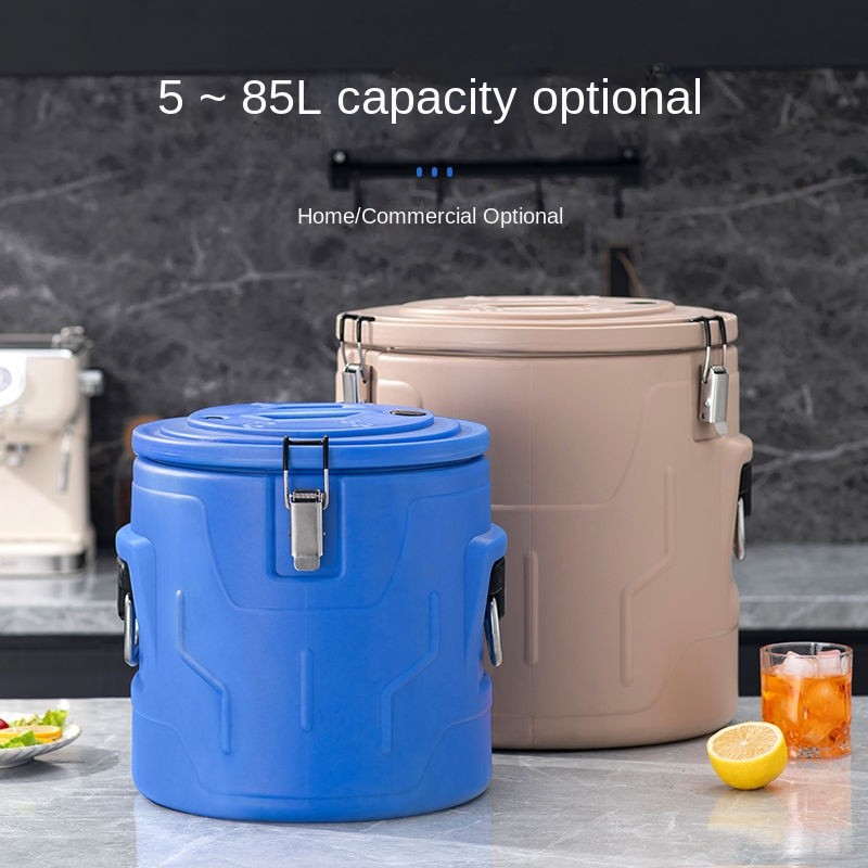 Large-Capacity Rice Bucket Stainless Steel Soup Congee Bucket Soy Milk ...
