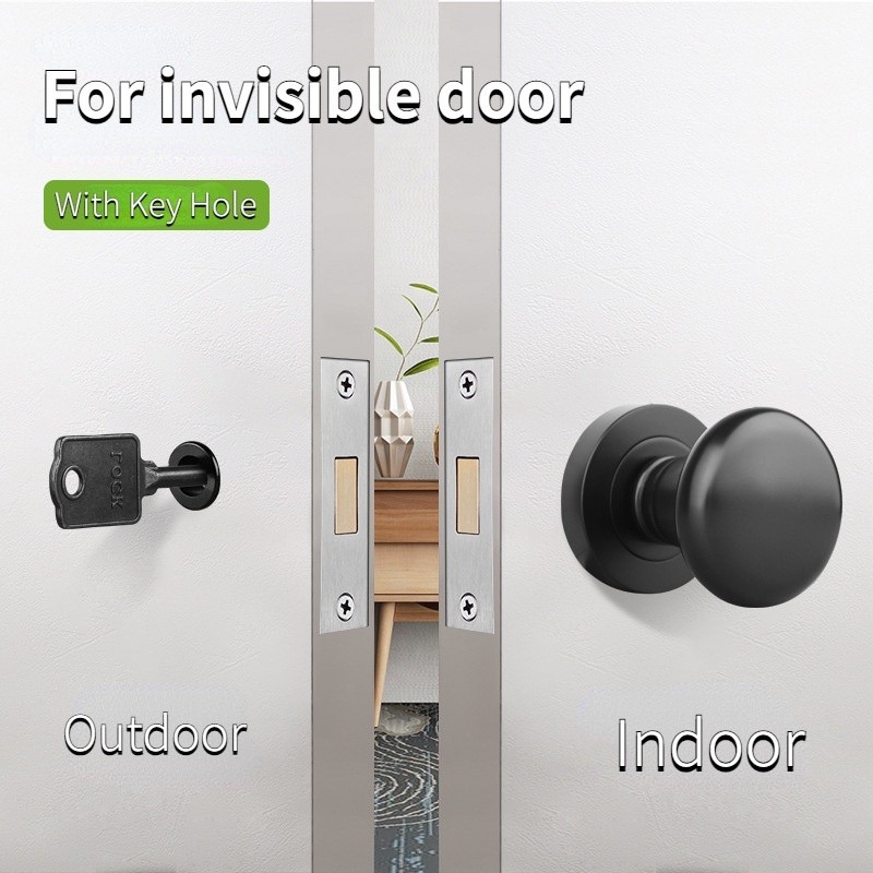 Channel Invisible Door Handle Lock Singlesided Doublesided Indoor Pull ...