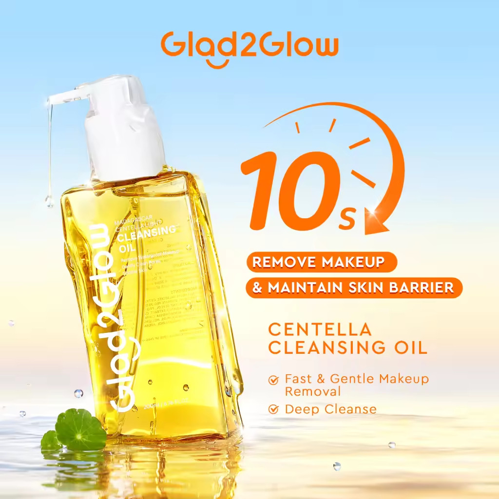 [NEW] Glad2Glow Centella Light Cleansing Oil Makeup Remover Effortless ...