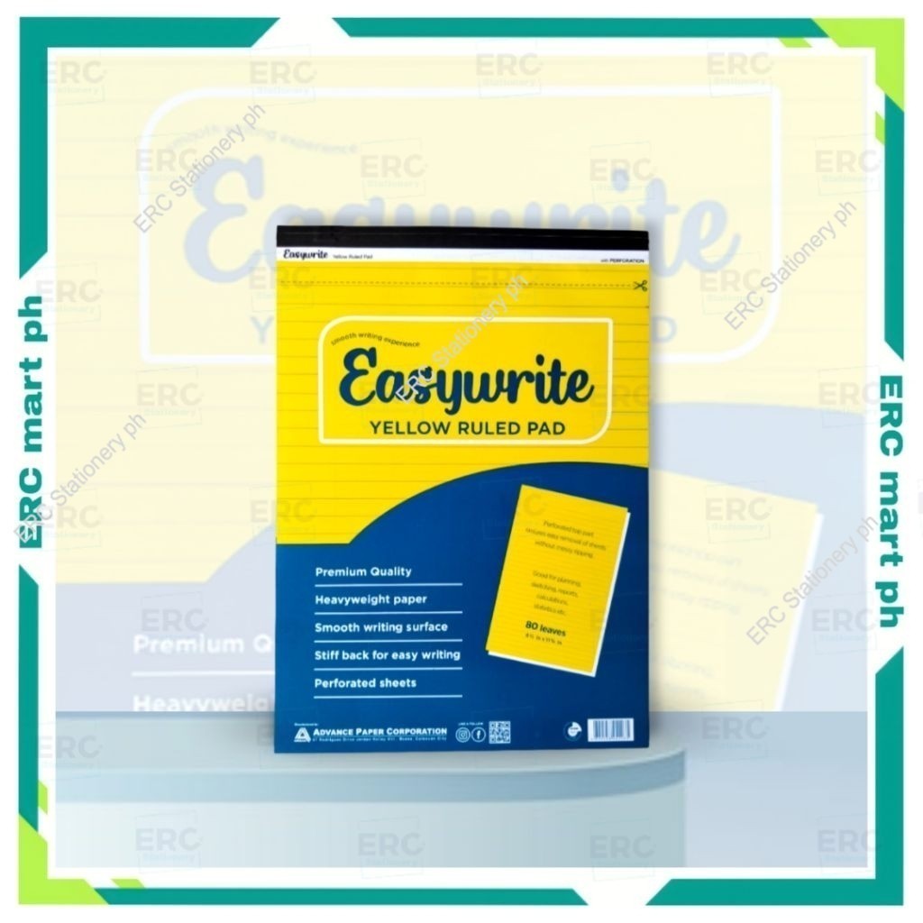 ERC Yellow Ruled Pad Easywrite 80Leaves Writing Paper Grade1234 ...
