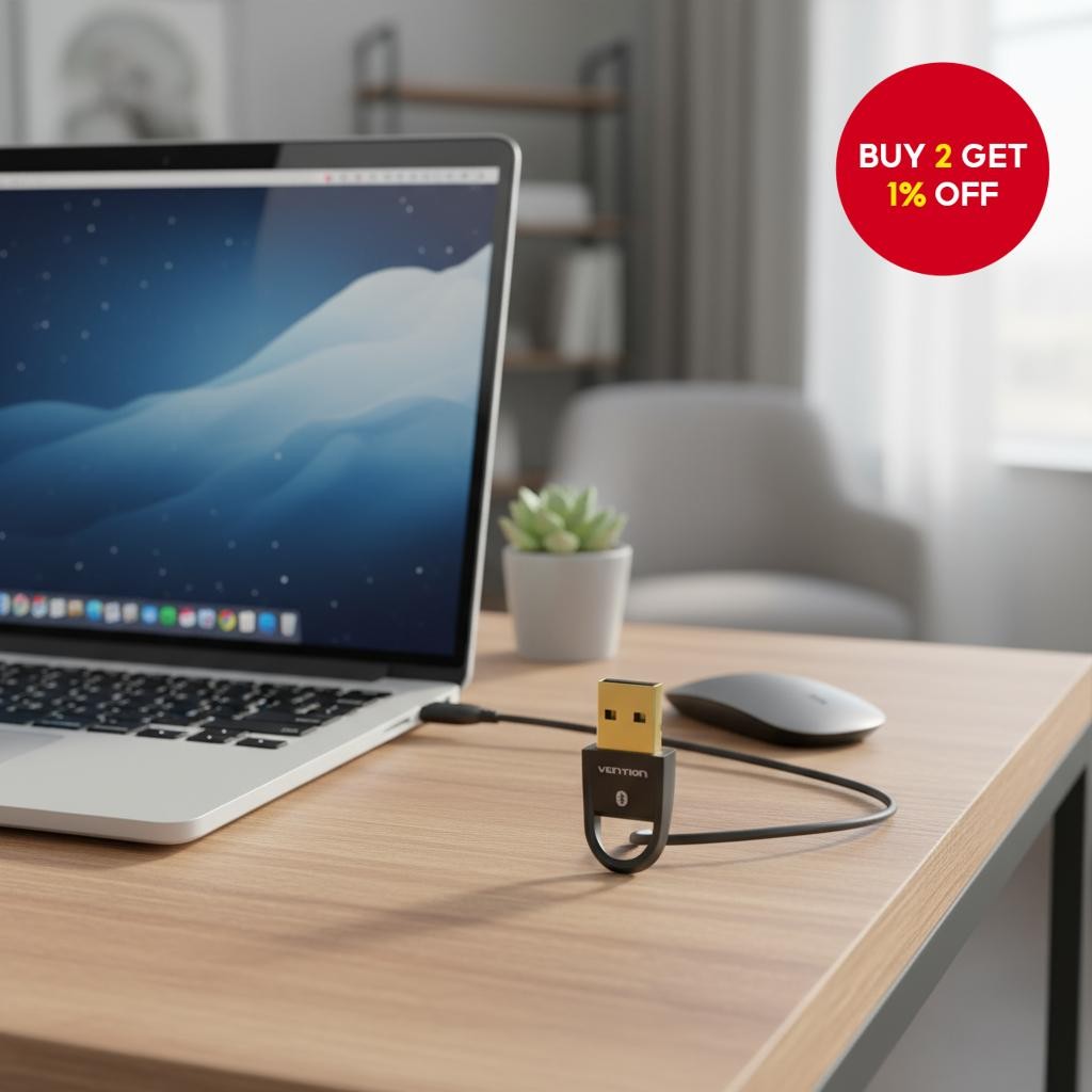 Vention USB Bluetooth Receiver Dongle for PC Headset Audio Transmission ...