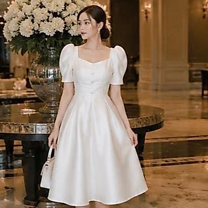 shopee white dress Garden of Eden Maxi 54 / 42 Civil Wedding Dress Recommendations at