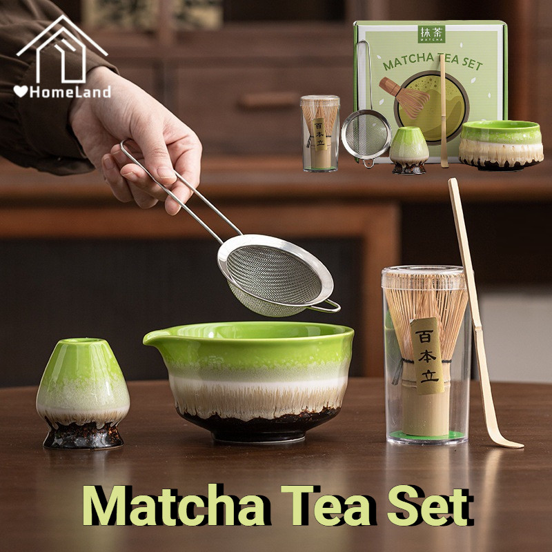 Matcha Set Matcha Bowl Whisk Set Ceramic Matcha Bowl Bamboo Tea Powder ...