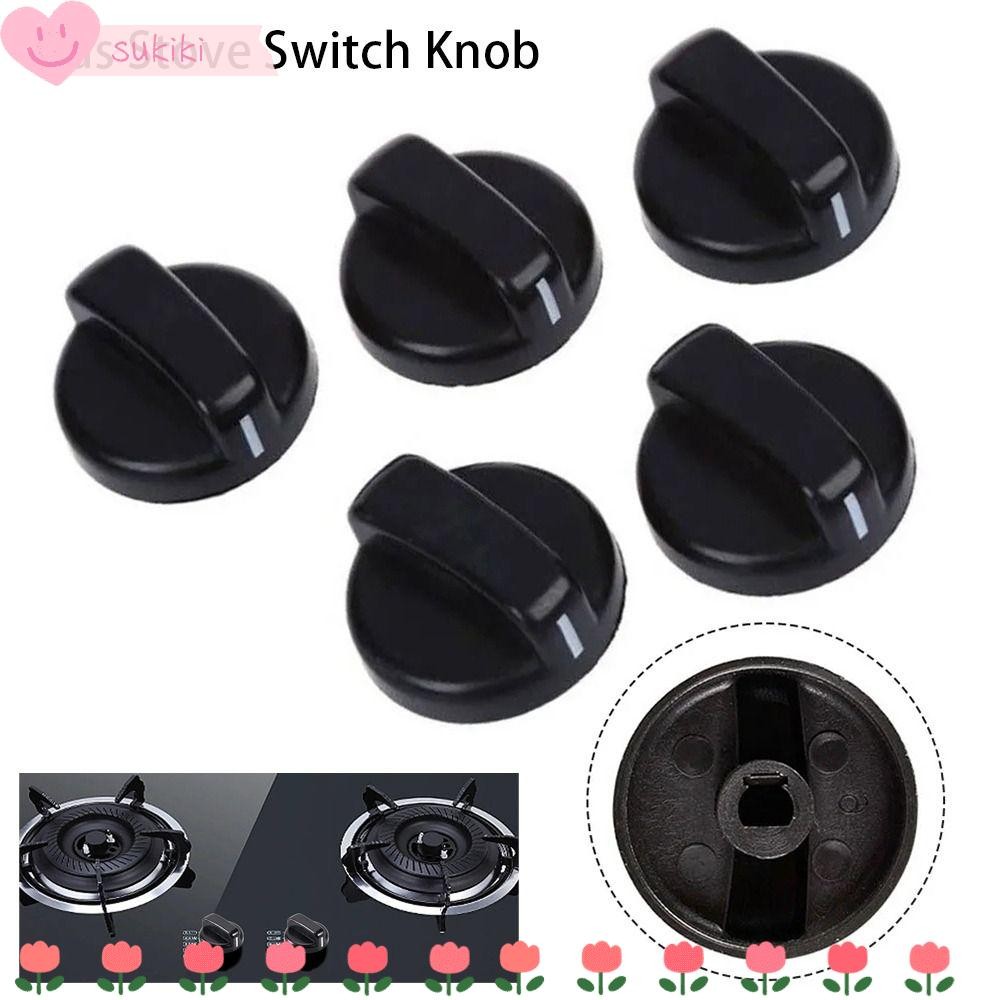 SUKIKI 1/2/5Pcs Gas Stove Cooker Control Knob, 8mm Range Oven Hob Knobs ...