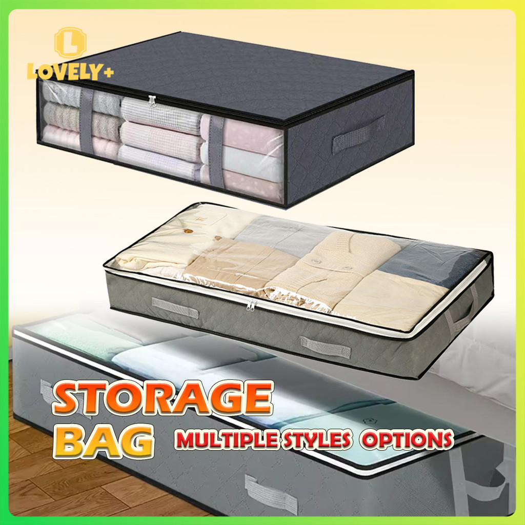 Quilt Container With Clear Window Under Bed Storage Save Space ...