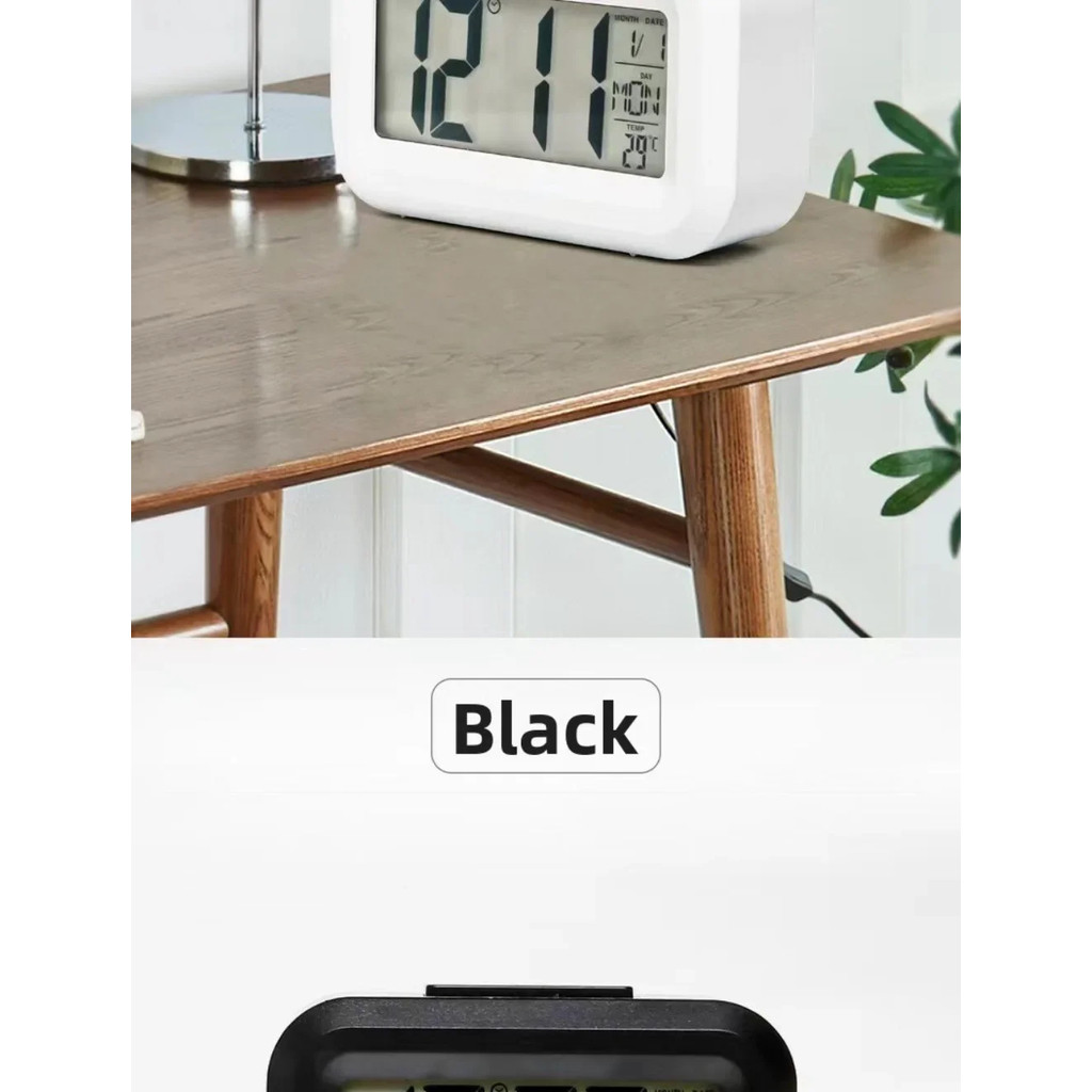 Digital Led Clock Household Bedside Battery Powered Multi-function ...