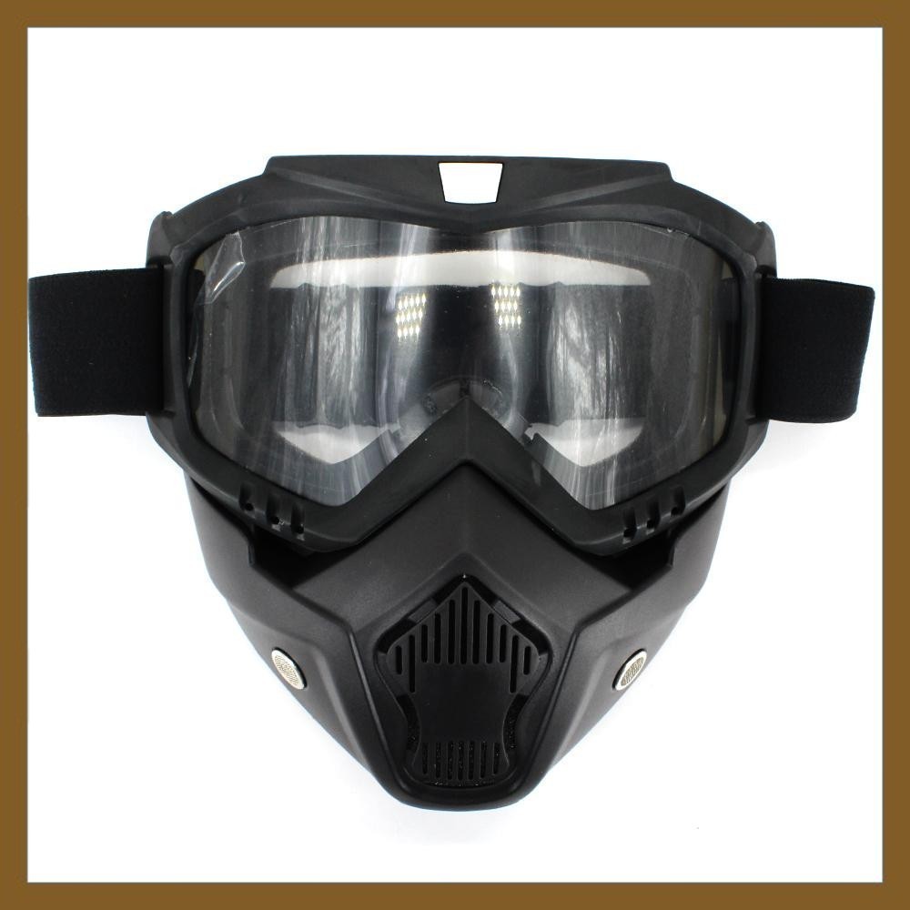 DYNAMIC DEPOT Motorcycle Brand New Detachable Uni Mask with Goggles ...