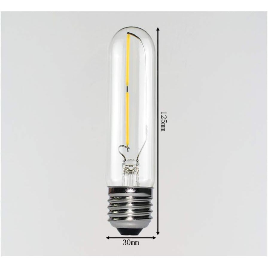 T10 Led Bulb 2W Dimmable 4.92 Inch Edison Tubular Bulbs, Daylight White ...