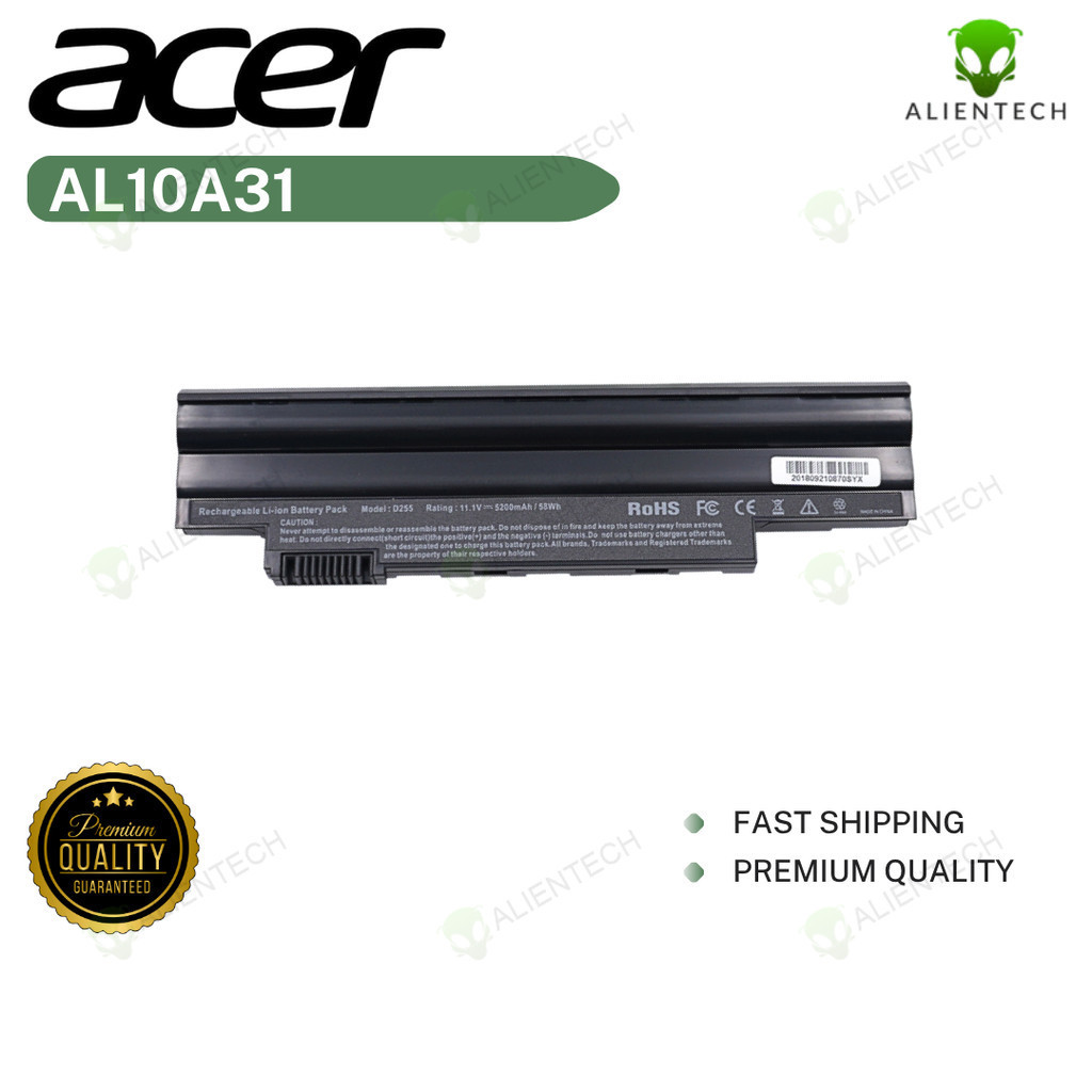 thumbnail image 2 of Replacement Battery For Acer Aspire One 522, 722, D255, D257, D260, D270 – 5200mAh, 6-Cell 2 of 2