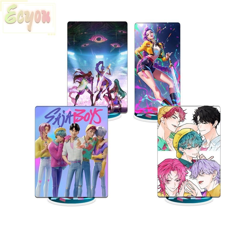 ECYOU KPop Demon Hunters Standing Plates, Huntrix Saja Boys Rumi Mira ...