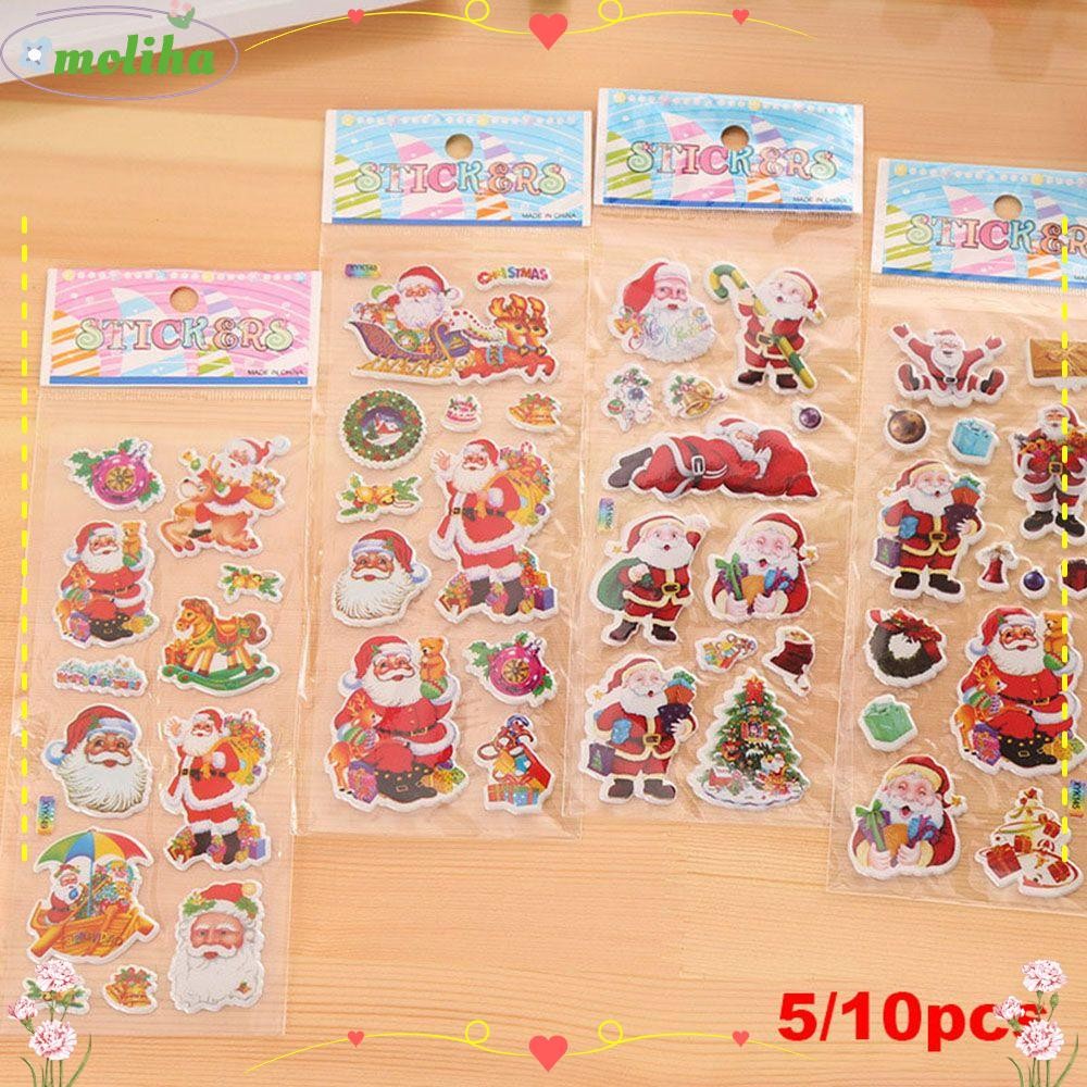 MOLIHA 5/10 Sheets Bubble Sticker Kids Teacher Reward Cute Puffy Lable ...
