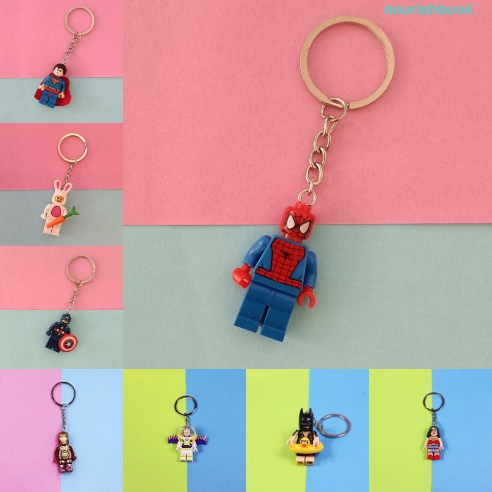 NOURISHBOWL Spider-Man Keyring, Animation Cartoon Building Blocks ...
