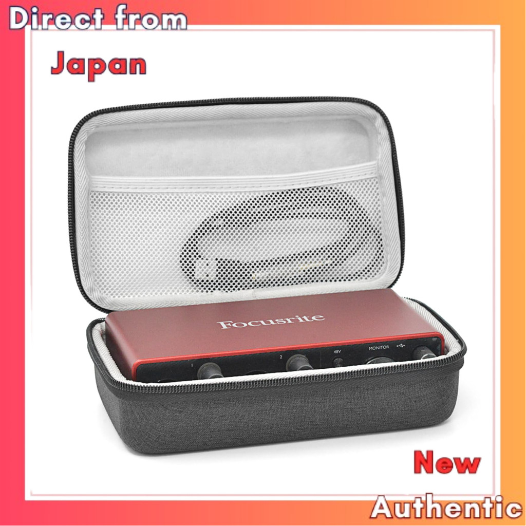 Focusrite Scarlett 2i2 4th Gen Case - Premium Velvet Hard Shell Travel Bag For Audio Interface