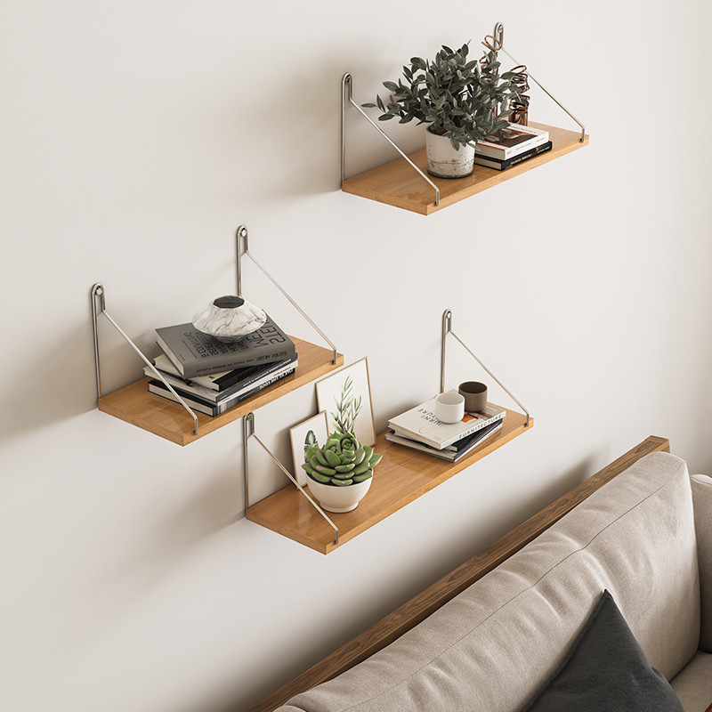 Wall Shelf Flat Shelf Perforation-Free Living Room Wall Hanging ...
